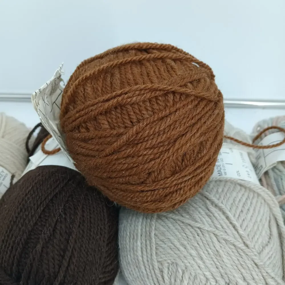 3+ Skeins Plymouth ENCORE Yarn 75%Acrylic 25%Wool THREE Colors 3.5oz
